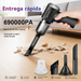 Aspirador portátil para carro com sucção de 690000PA, ideal para limpeza rápida e eficiente do seu veículo.