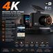 Câmera de ação 4K com gravação UHD 4K + 2.5K, GPS e Wi-Fi, ideal para segurança em viagens.