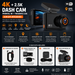 Câmera de ação 4K com gravação UHD 4K + 2.5K, GPS e Wi-Fi para segurança em viagens.