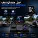 Câmara de tablier Full HD 1080P com gravação em loop automática e suporte para cartão micro SD até 64GB.