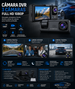 Câmara de Tablier Full HD 1080P com 3 câmaras, gravação no interior e exterior do veículo.