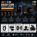 Câmera de ação 4K com gravação UHD 4K + 2.5K, GPS e Wi-Fi, ideal para máxima segurança em viagens.