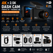 Câmera de ação 4K com gravação UHD 4K + 2.5K, GPS e Wi-Fi, ideal para máxima segurança em viagens.
