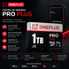 Cartão de memória de alta velocidade OnePlus PRO PLUS de 1TB, confiável e ideal para armazenamento eficiente.
