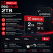 Cartão de memória de alta velocidade OnePlus Pro Plus 2TB com adaptador SD e especificações detalhadas.