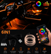 Iluminação Interior Automóvel: Fita LED Neon RGB Controlo App com controle de cores e efeitos no celular.